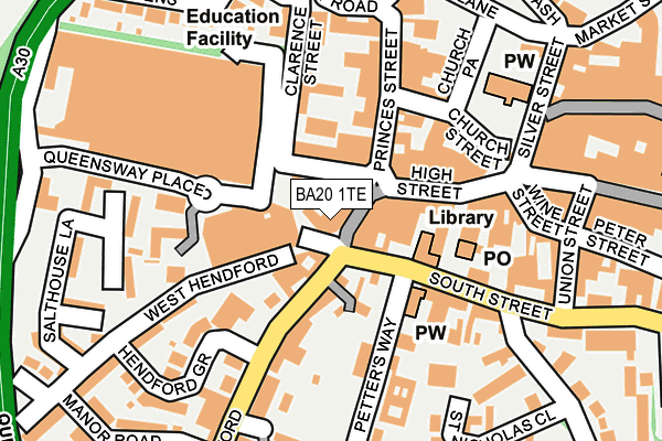 BA20 1TE map - OS OpenMap – Local (Ordnance Survey)