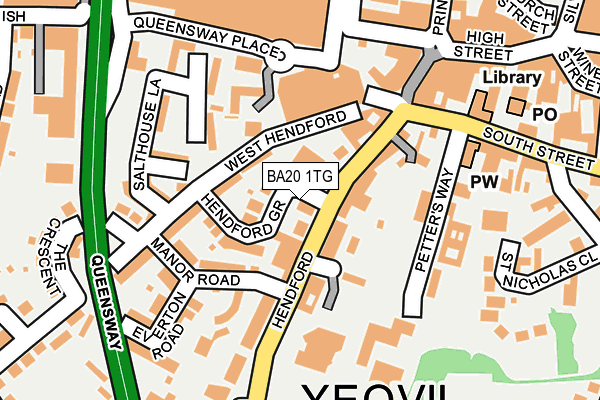 BA20 1TG map - OS OpenMap – Local (Ordnance Survey)