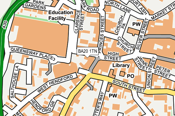 BA20 1TN map - OS OpenMap – Local (Ordnance Survey)
