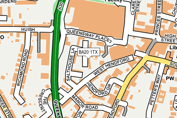 BA20 1TX map - OS OpenMap – Local (Ordnance Survey)