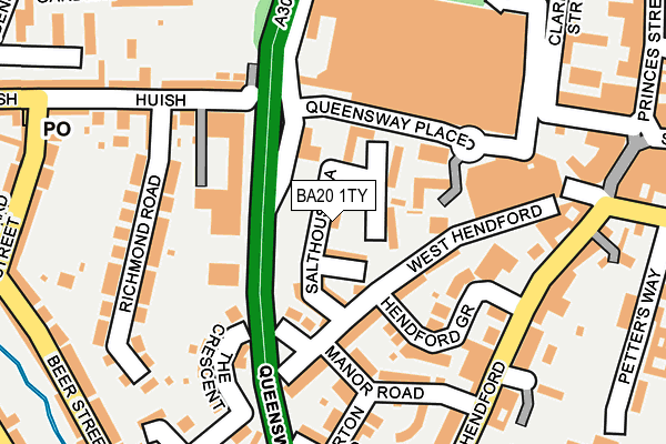 BA20 1TY map - OS OpenMap – Local (Ordnance Survey)