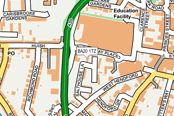 BA20 1TZ map - OS OpenMap – Local (Ordnance Survey)