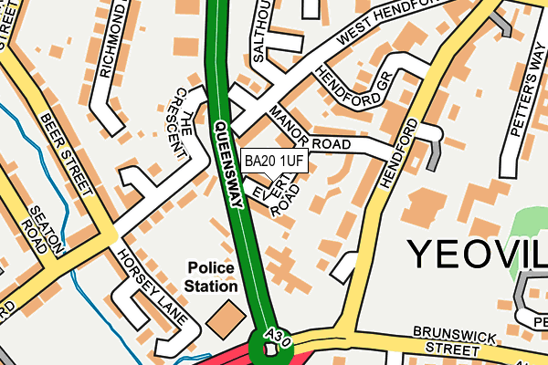BA20 1UF map - OS OpenMap – Local (Ordnance Survey)