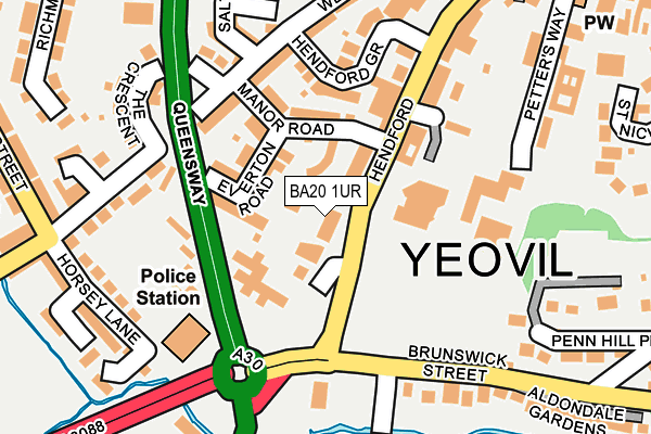 BA20 1UR map - OS OpenMap – Local (Ordnance Survey)