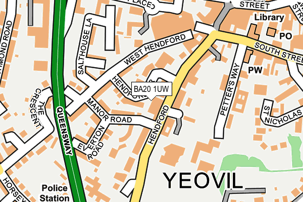 BA20 1UW map - OS OpenMap – Local (Ordnance Survey)