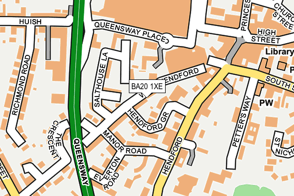 BA20 1XE map - OS OpenMap – Local (Ordnance Survey)