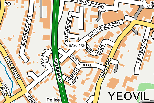 BA20 1XF map - OS OpenMap – Local (Ordnance Survey)