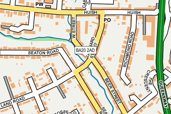 BA20 2AD map - OS OpenMap – Local (Ordnance Survey)