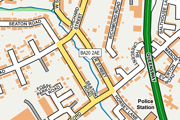 BA20 2AE map - OS OpenMap – Local (Ordnance Survey)
