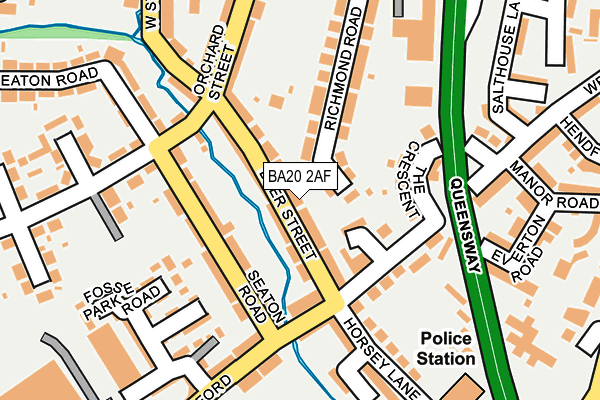 BA20 2AF map - OS OpenMap – Local (Ordnance Survey)