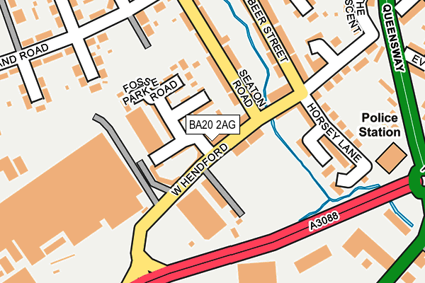 BA20 2AG map - OS OpenMap – Local (Ordnance Survey)
