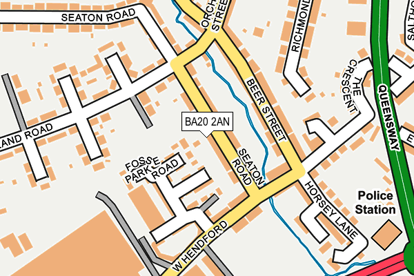 BA20 2AN map - OS OpenMap – Local (Ordnance Survey)