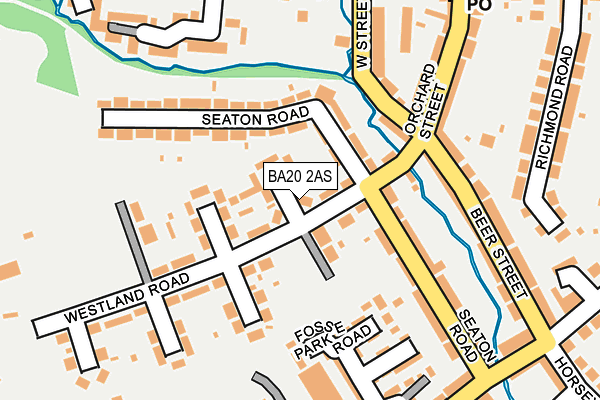BA20 2AS map - OS OpenMap – Local (Ordnance Survey)