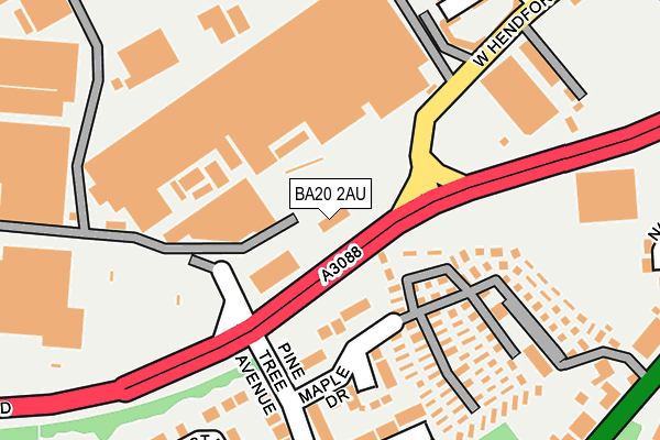BA20 2AU map - OS OpenMap – Local (Ordnance Survey)