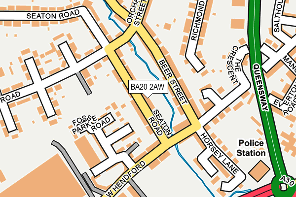 BA20 2AW map - OS OpenMap – Local (Ordnance Survey)