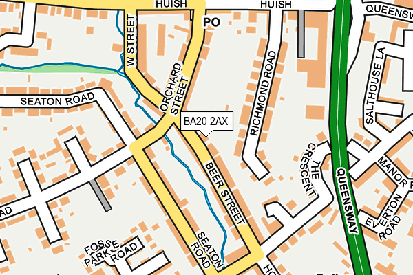 BA20 2AX map - OS OpenMap – Local (Ordnance Survey)