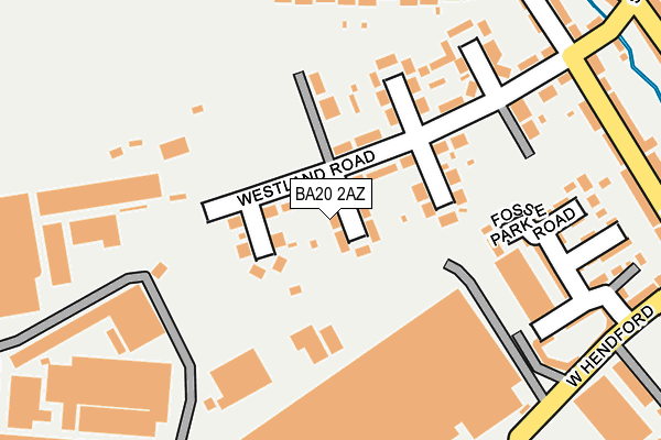 BA20 2AZ map - OS OpenMap – Local (Ordnance Survey)