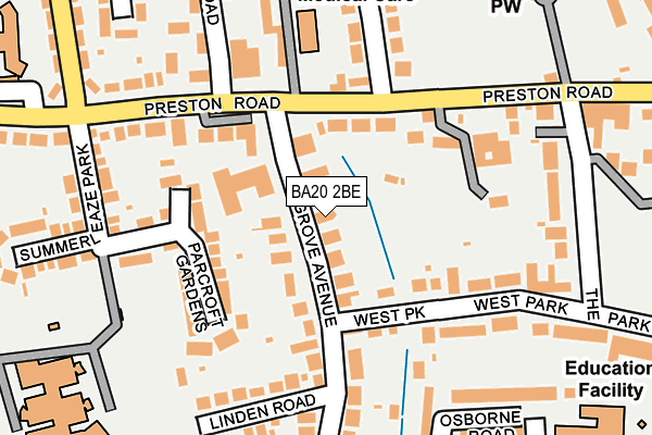 BA20 2BE map - OS OpenMap – Local (Ordnance Survey)