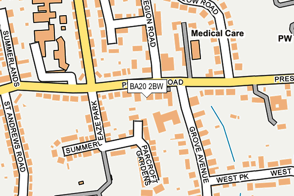 BA20 2BW map - OS OpenMap – Local (Ordnance Survey)