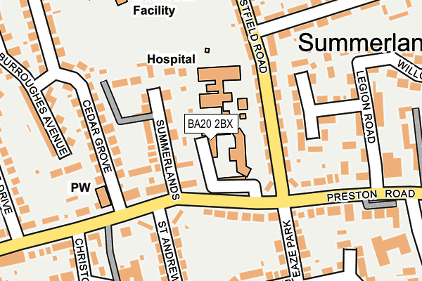 BA20 2BX map - OS OpenMap – Local (Ordnance Survey)