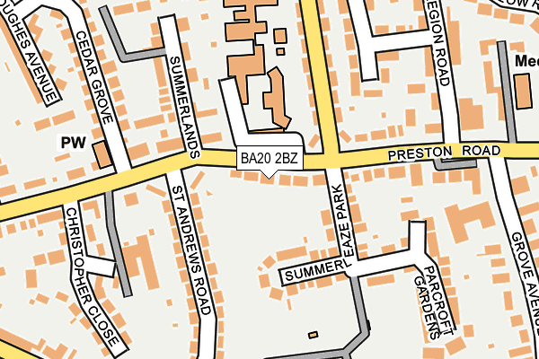 BA20 2BZ map - OS OpenMap – Local (Ordnance Survey)