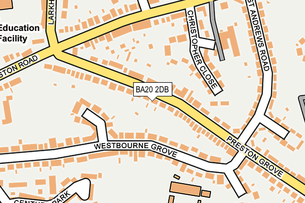 BA20 2DB map - OS OpenMap – Local (Ordnance Survey)