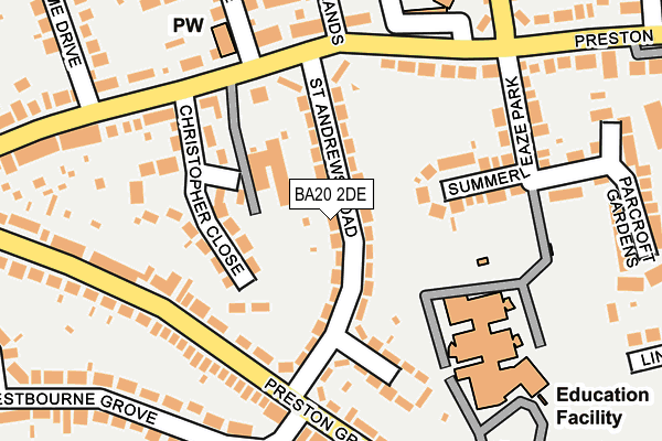 BA20 2DE map - OS OpenMap – Local (Ordnance Survey)
