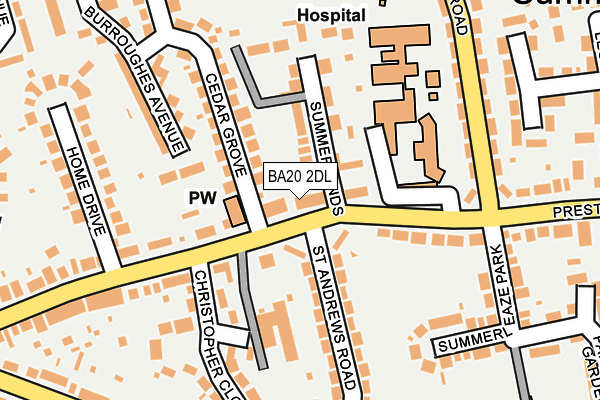 BA20 2DL map - OS OpenMap – Local (Ordnance Survey)