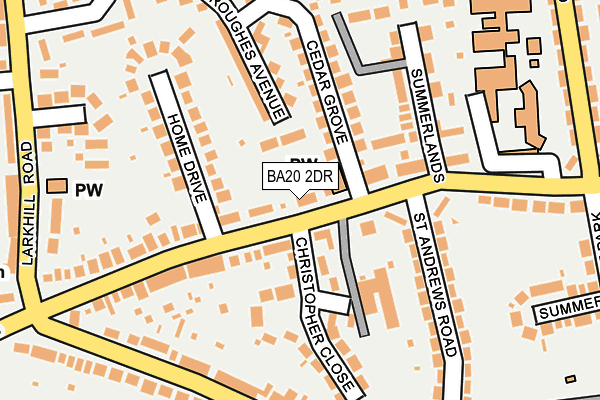 BA20 2DR map - OS OpenMap – Local (Ordnance Survey)