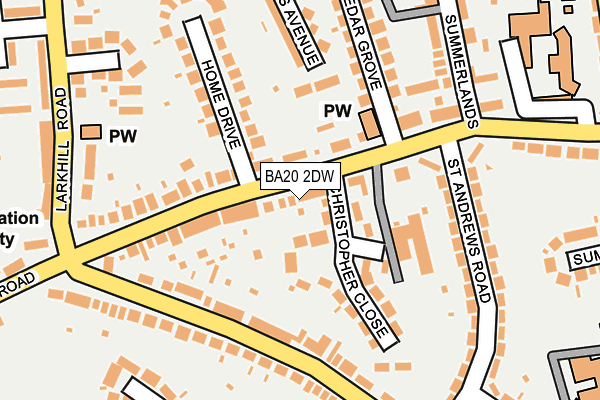 BA20 2DW map - OS OpenMap – Local (Ordnance Survey)