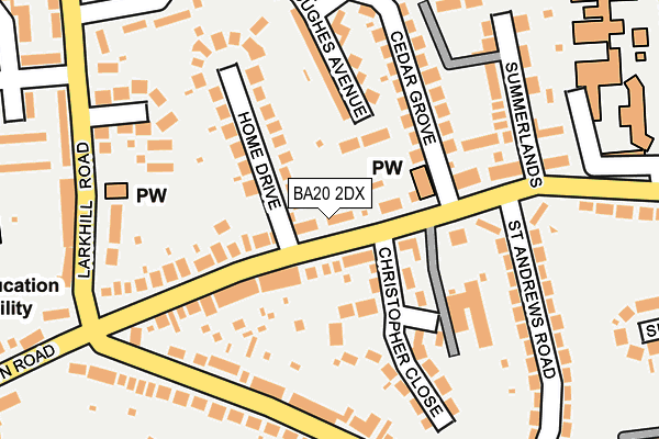 BA20 2DX map - OS OpenMap – Local (Ordnance Survey)