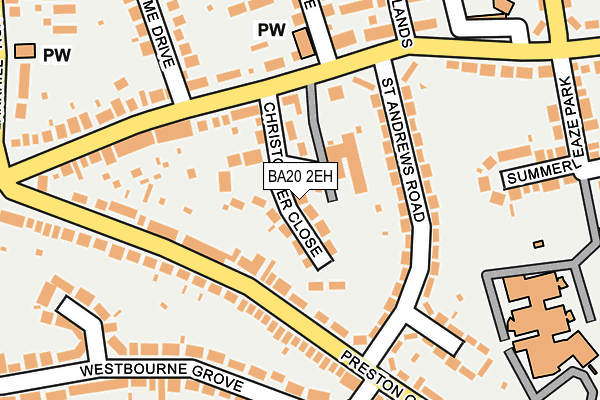 BA20 2EH map - OS OpenMap – Local (Ordnance Survey)