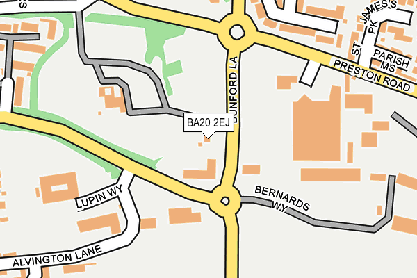 BA20 2EJ map - OS OpenMap – Local (Ordnance Survey)