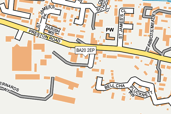 BA20 2EP map - OS OpenMap – Local (Ordnance Survey)