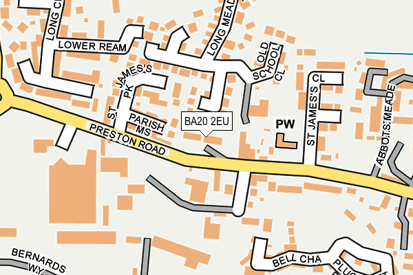 BA20 2EU map - OS OpenMap – Local (Ordnance Survey)
