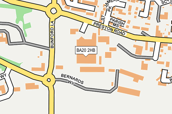 BA20 2HB map - OS OpenMap – Local (Ordnance Survey)