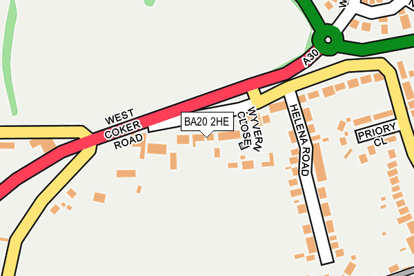 BA20 2HE map - OS OpenMap – Local (Ordnance Survey)