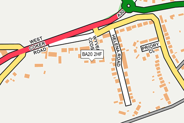 BA20 2HF map - OS OpenMap – Local (Ordnance Survey)