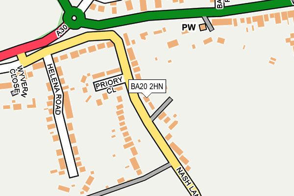BA20 2HN map - OS OpenMap – Local (Ordnance Survey)