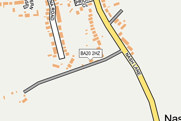 BA20 2HZ map - OS OpenMap – Local (Ordnance Survey)