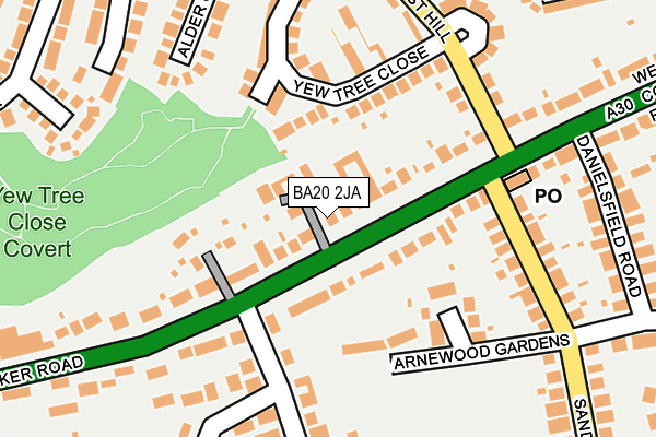 BA20 2JA map - OS OpenMap – Local (Ordnance Survey)