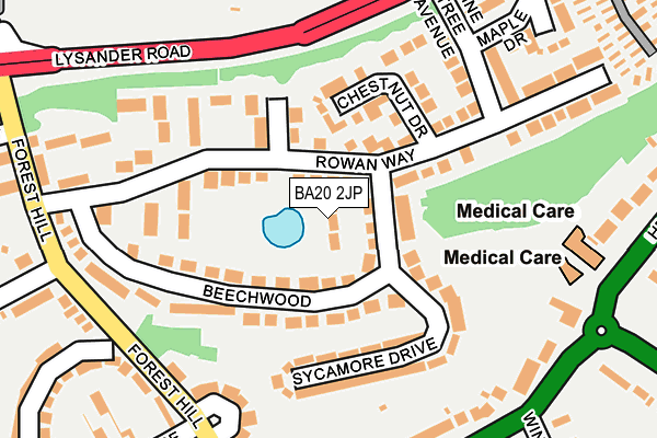 BA20 2JP map - OS OpenMap – Local (Ordnance Survey)