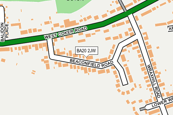 BA20 2JW map - OS OpenMap – Local (Ordnance Survey)