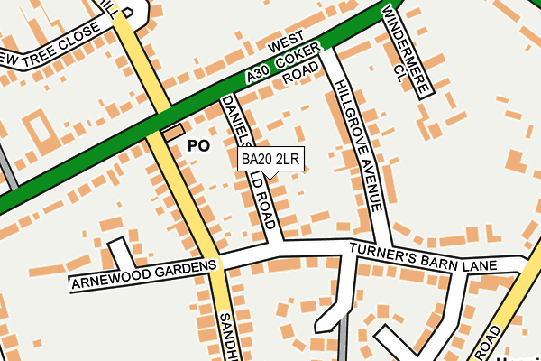 BA20 2LR map - OS OpenMap – Local (Ordnance Survey)