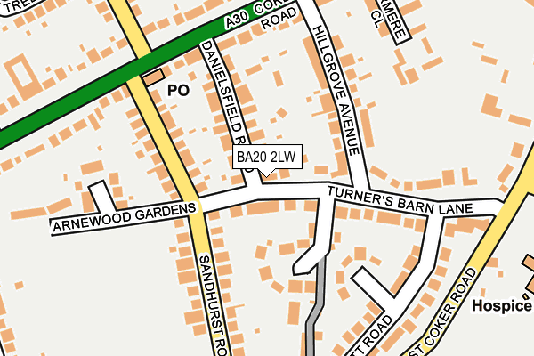BA20 2LW map - OS OpenMap – Local (Ordnance Survey)