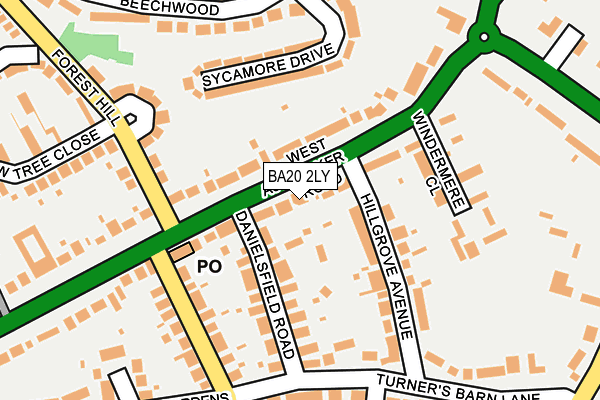 BA20 2LY map - OS OpenMap – Local (Ordnance Survey)