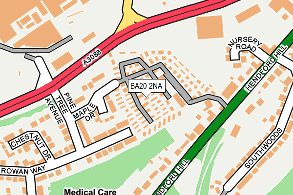 BA20 2NA map - OS OpenMap – Local (Ordnance Survey)