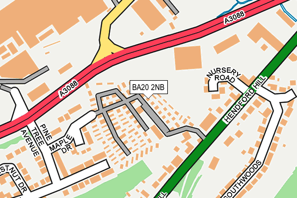 BA20 2NB map - OS OpenMap – Local (Ordnance Survey)
