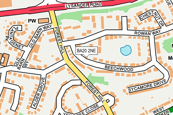 BA20 2NE map - OS OpenMap – Local (Ordnance Survey)