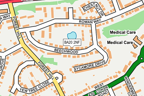 BA20 2NF map - OS OpenMap – Local (Ordnance Survey)